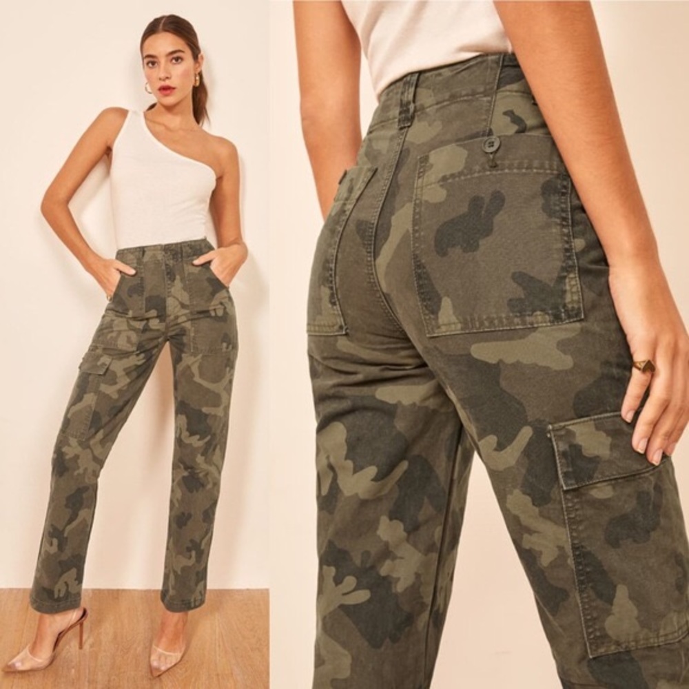 reformation gia cargo pants nwt